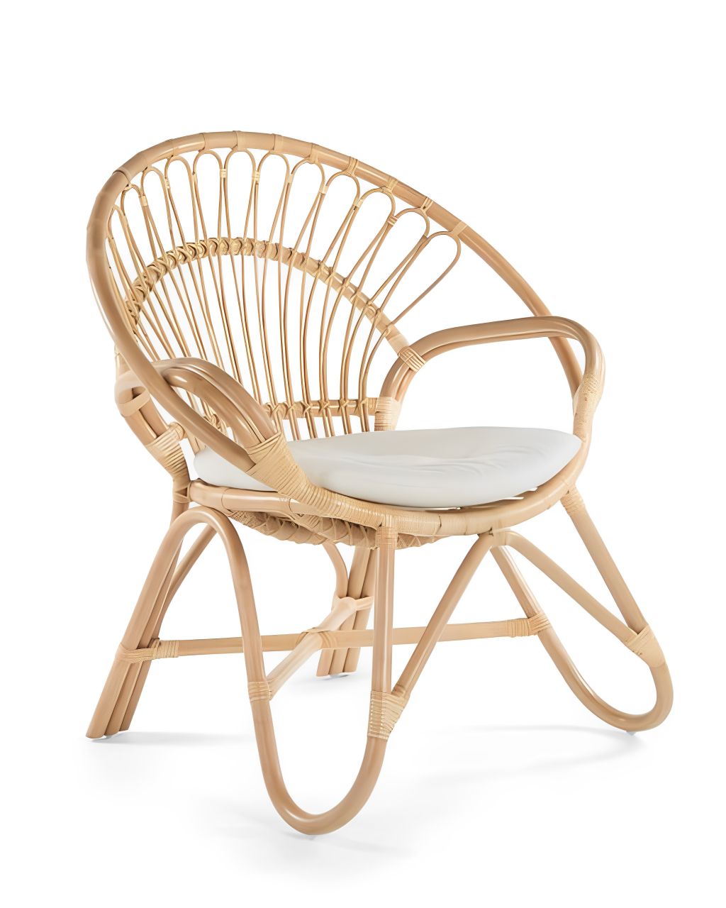 Modern Round Rattan Armchair - DSTR 101