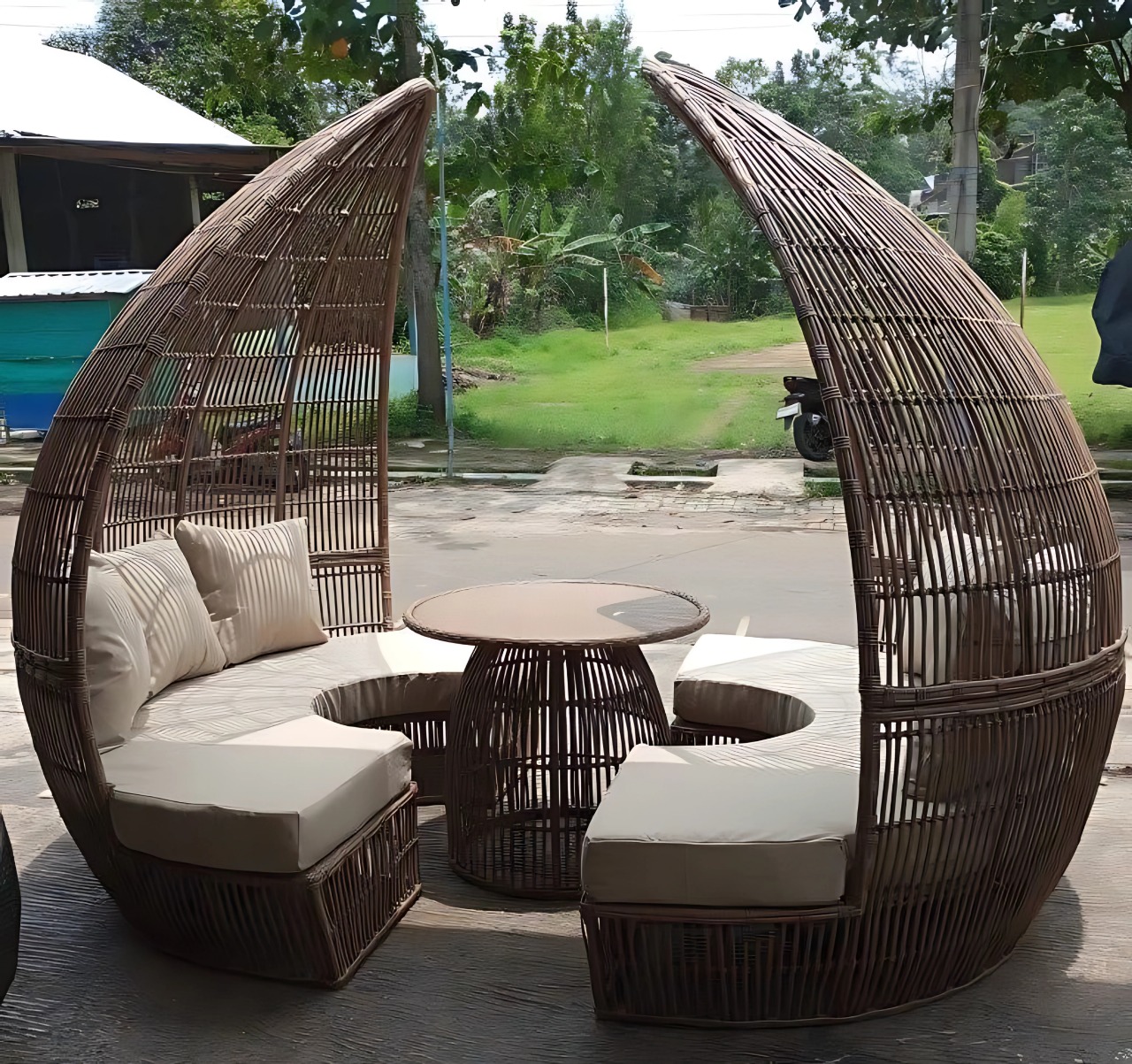 ArcHaven Rattan Gazebo - DSTR 1401